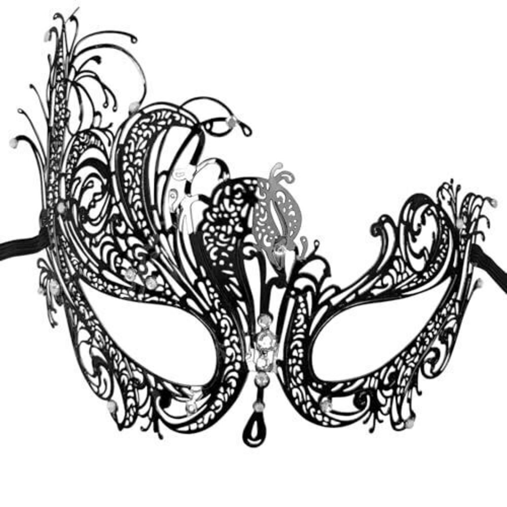 6447 Masquerade Mask , Metal Masks with Sparkling Rhinestones, Venetian